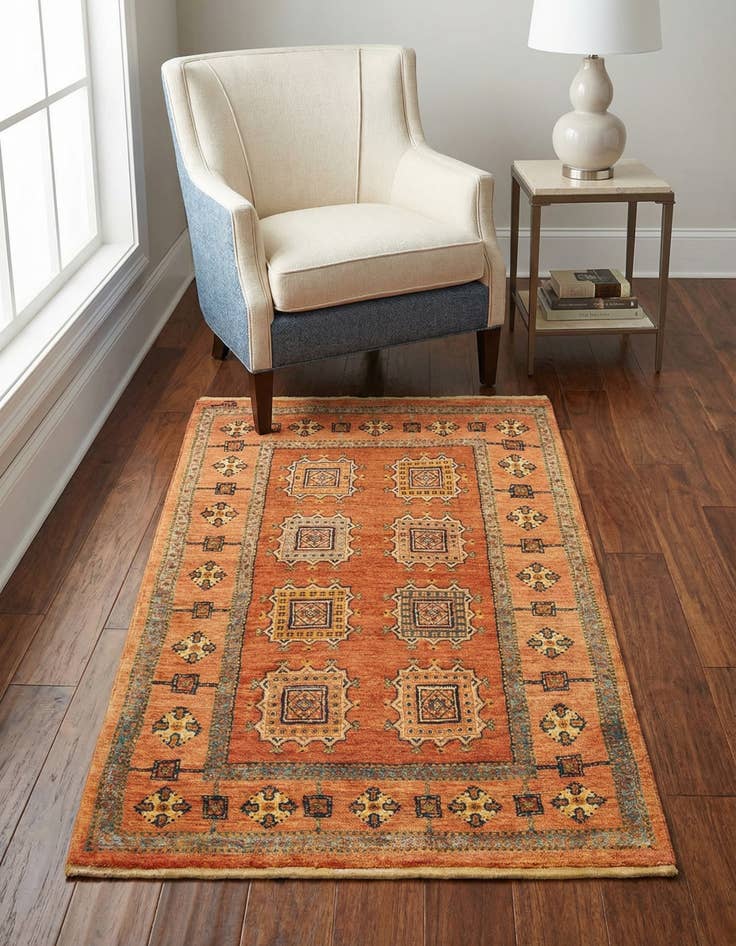 Detail image of 3' 5 x 5' 5 Kashkuli Wool Rug