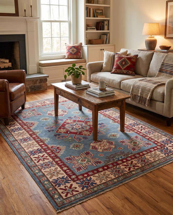 3' 6 x 5' 3 Hand Knotted Kazak Rug