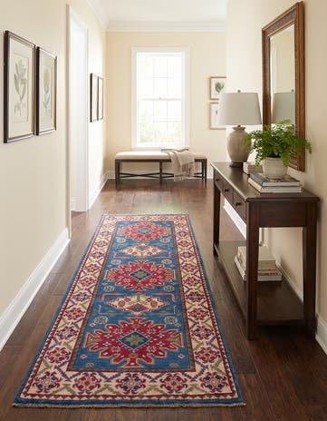 2' 8 x 6' 7 Hand Knotted Kazak Runner Rug