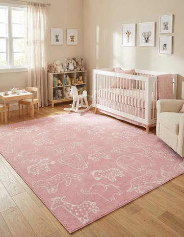 7' 10 x 10' Animals Whimsy Kids Rug