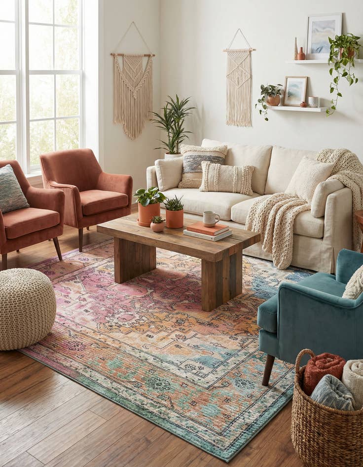 Detail image of 7' 10 x 7' 10 Medina Square Rug