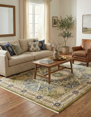 Green Nain Design Rug