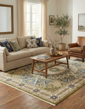Green Nain Design Rug