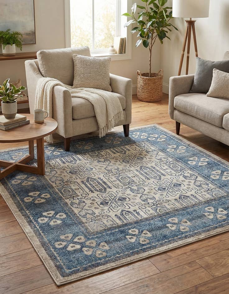 Detail image of 5' x 5' Viola Square Rug