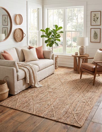 5' 1 x 8' Handmade Braided Jute Rug