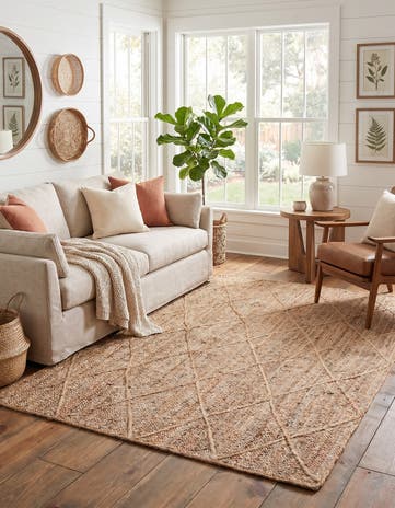 5' 1 x 8' Handmade Braided Jute Rug