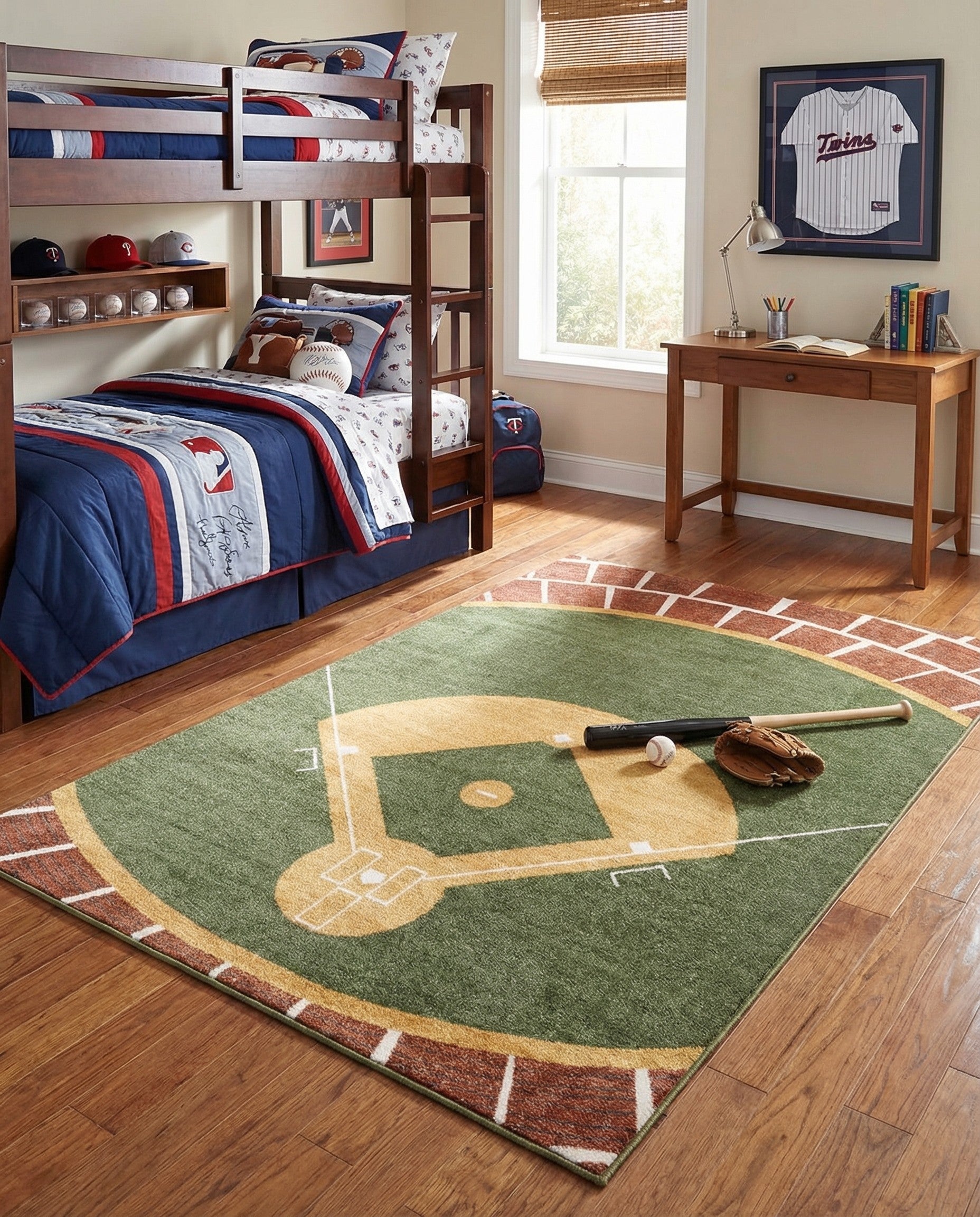 5' 3 x 8' Sports Washable Rug