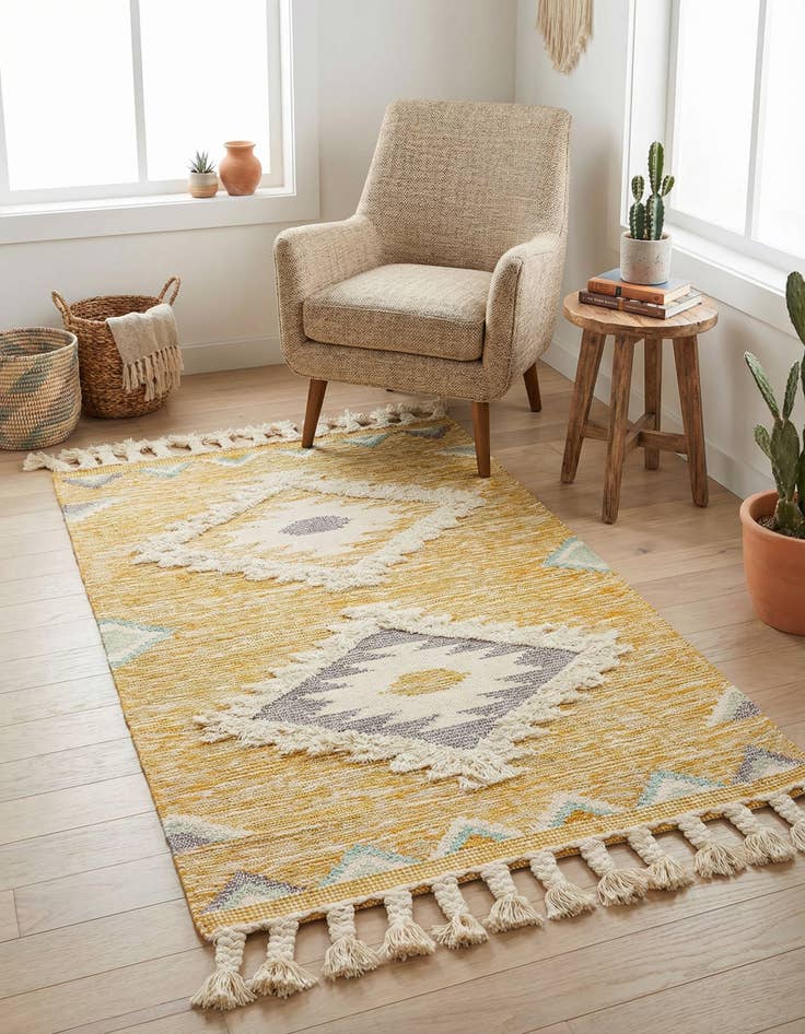 Detail image of 3' 3 x 5' 1 Hand Woven Arizona Wool Rug