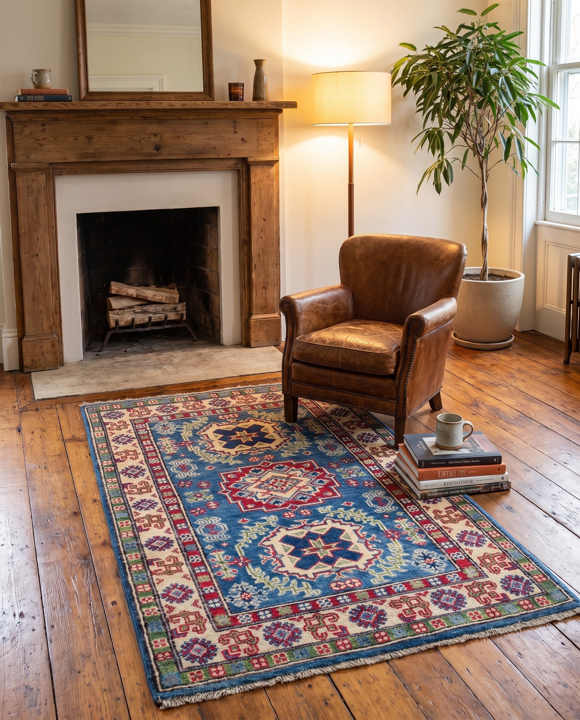 2' 7 x 4' 2 Hand Knotted Kazak Rug