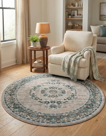 5' 3 x 5' 3 Lucerne Round Rug