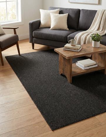 Charcoal Everyday Solid Rug
