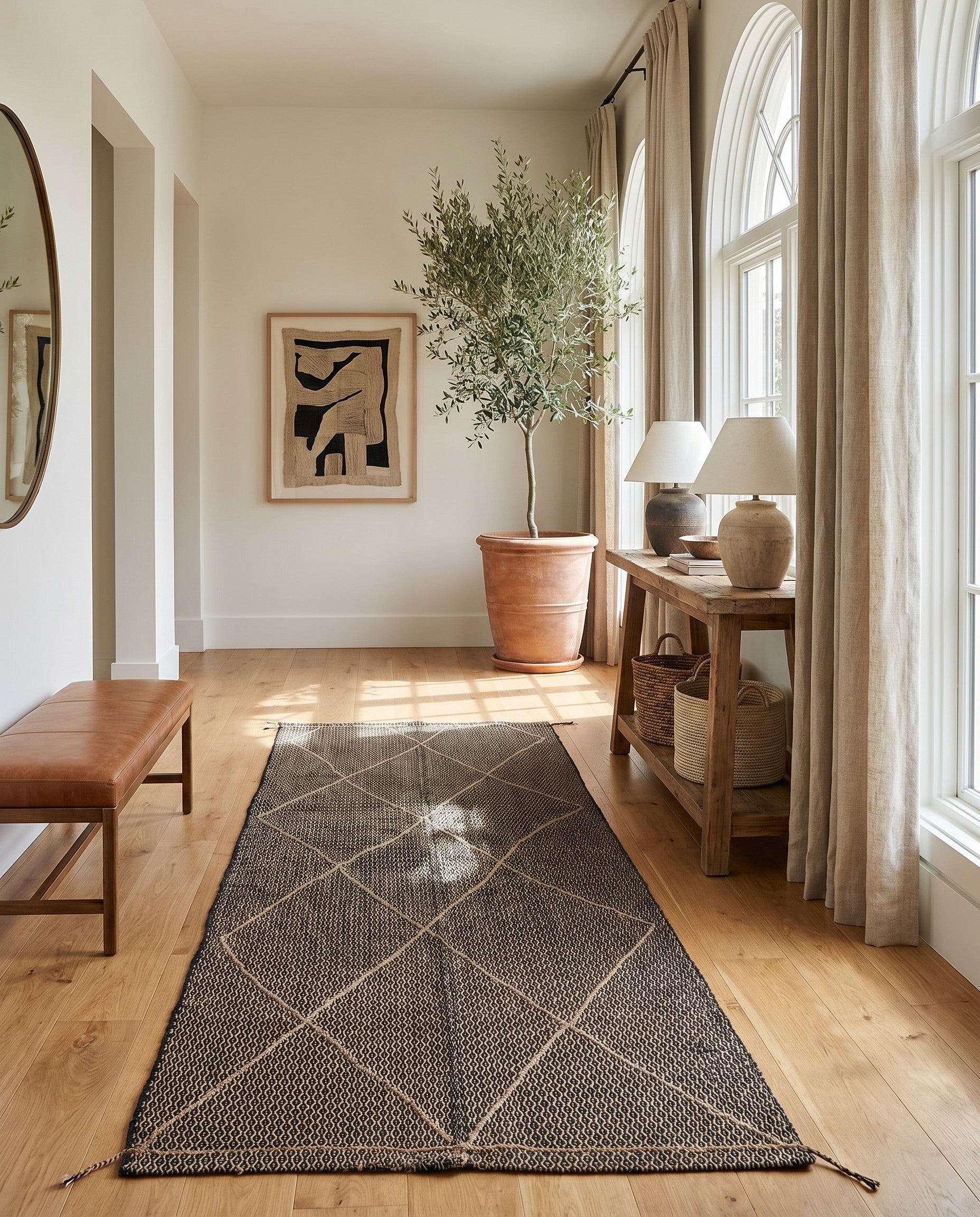 5' 6 x 11' 9 Hand Knotted Moroccan Wool Runner Rug