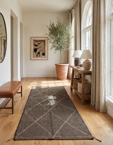 5' 6 x 11' 9 Hand Knotted Moroccan Wool Runner Rug