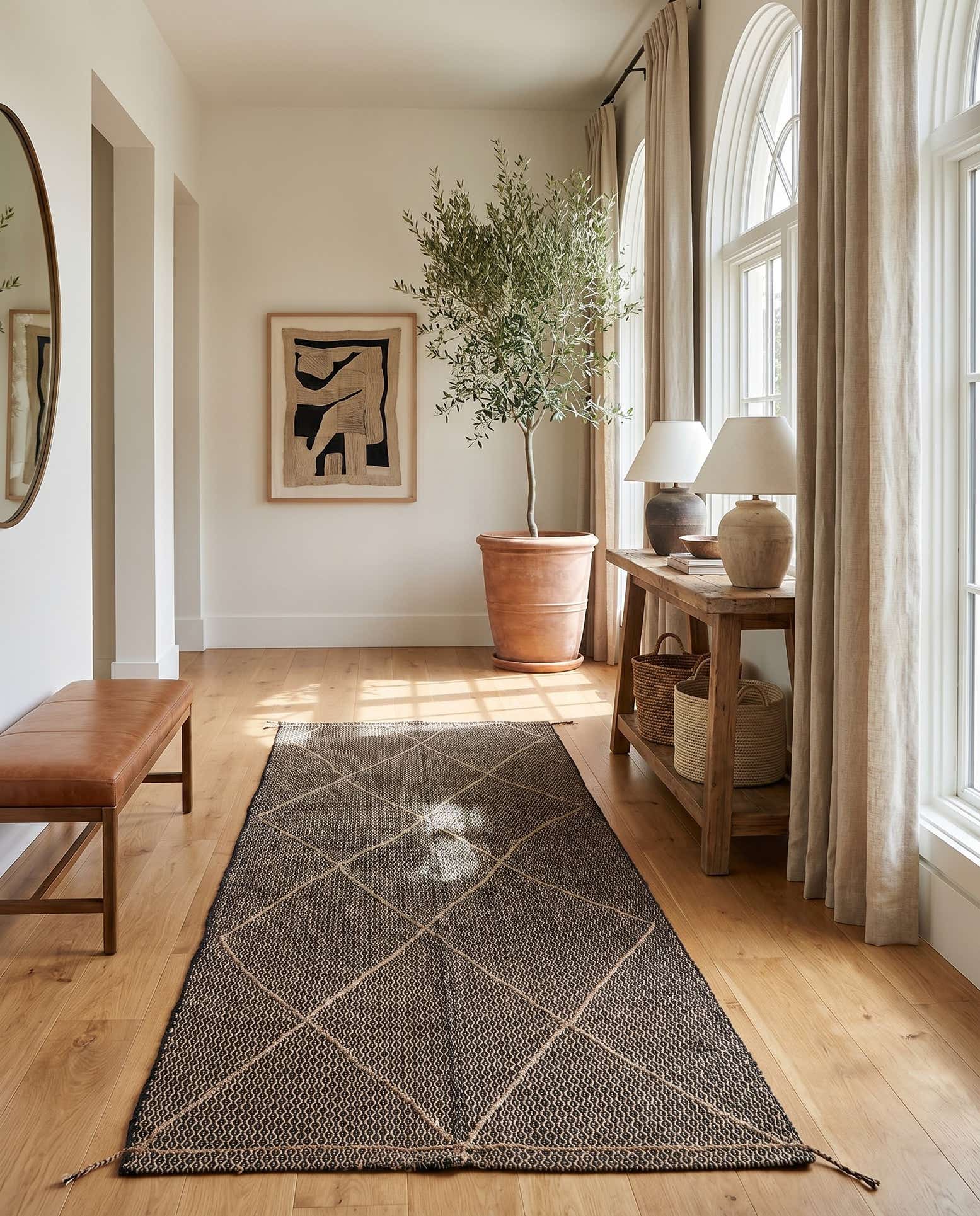 5' 6 x 11' 9 Hand Knotted Moroccan Wool Runner Rug