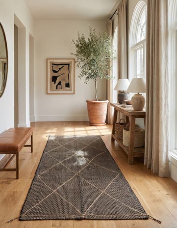 5' 6 x 11' 9 Hand Knotted Moroccan Wool Runner Rug