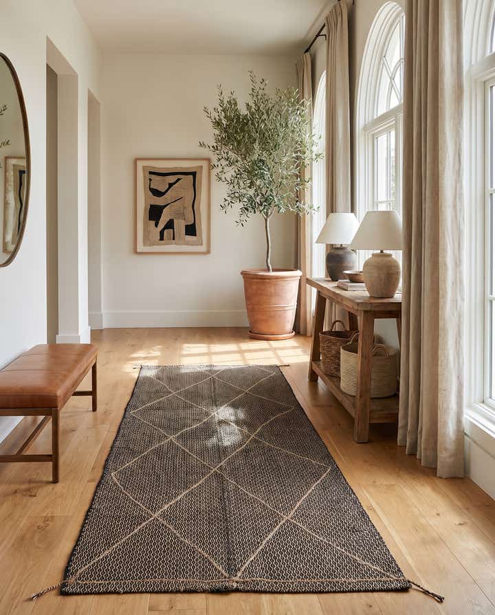5' 6 x 11' 9 Hand Knotted Moroccan Wool Runner Rug