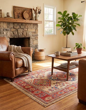 2' 7 x 3' 11 Hand Knotted Kazak Rug
