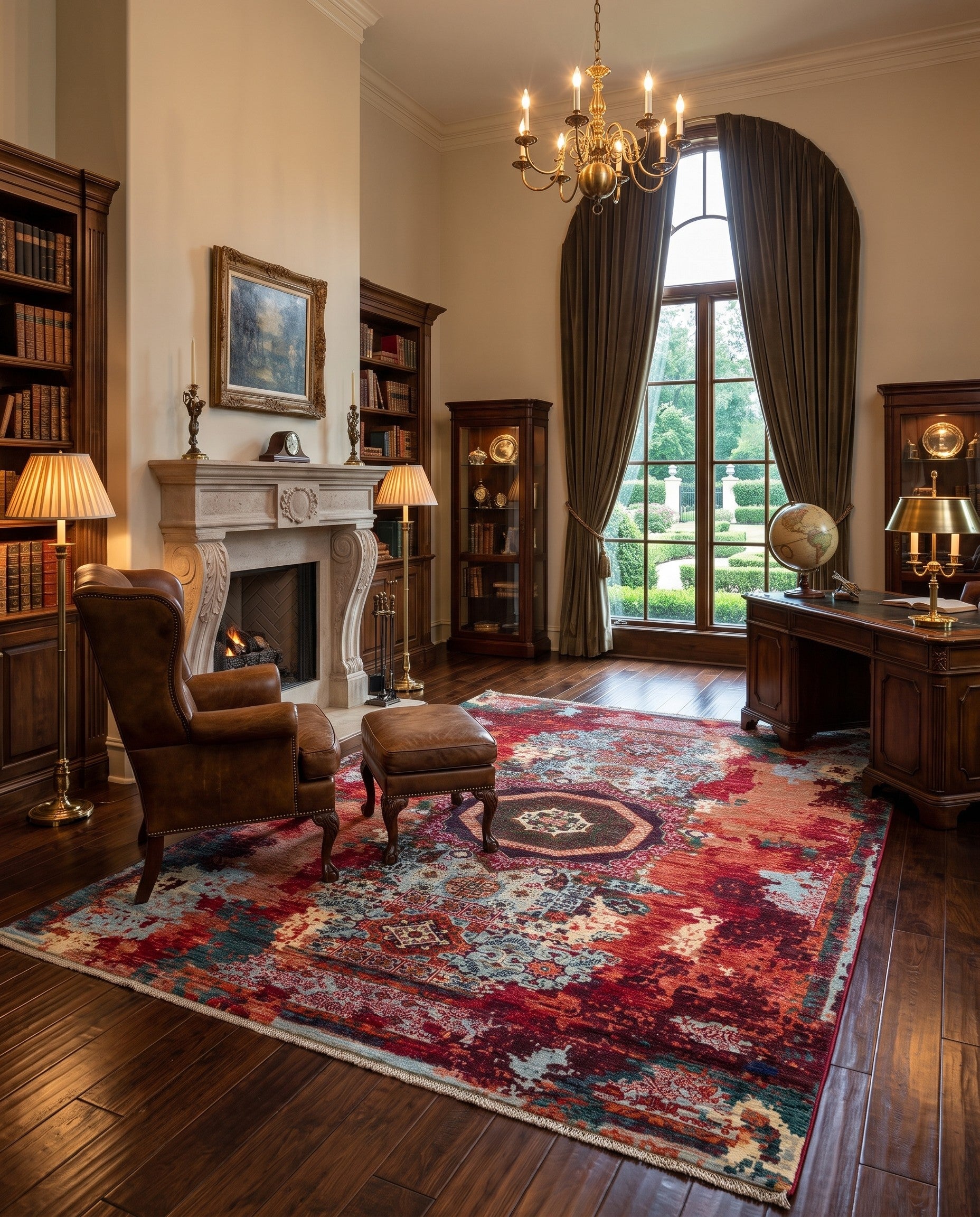 5' 9 x 7' 10 Hand Knotted Mamluk Ziegler Rug