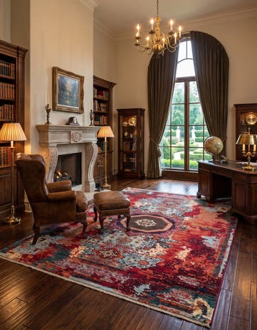 5' 9 x 7' 10 Hand Knotted Mamluk Ziegler Rug