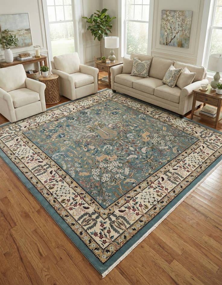 Detail image of  10' x 10' Nain Design Square Rug