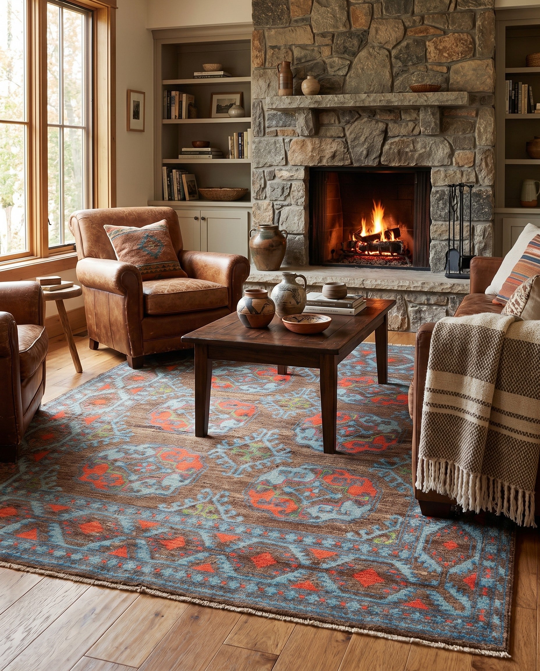 4' 11 x 6' 6 Hand Knotted Kazak Rug
