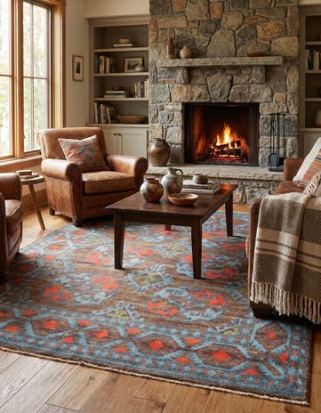 4' 11 x 6' 6 Hand Knotted Kazak Rug