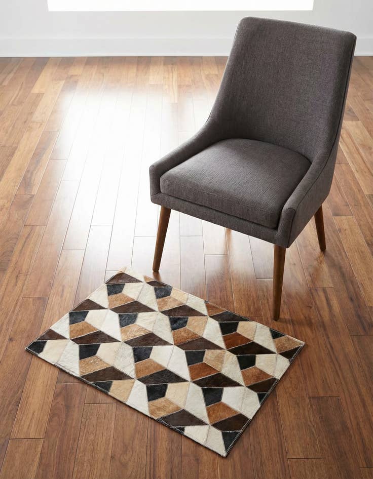 Detail image of 2' x 3' Cowhide Leather Rug