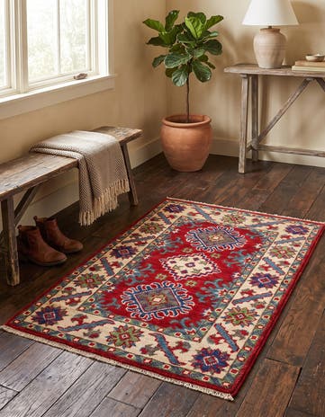 2' x 3' 1 Hand Knotted Kazak Rug
