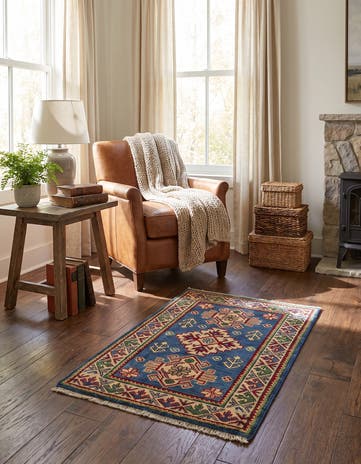 1' 11 x 2' 11 Hand Knotted Kazak Rug