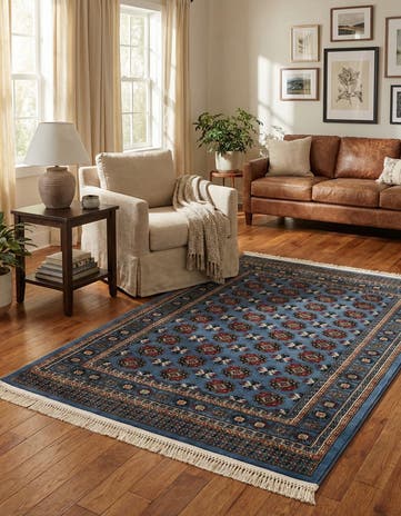 Blue Bokhara Rug