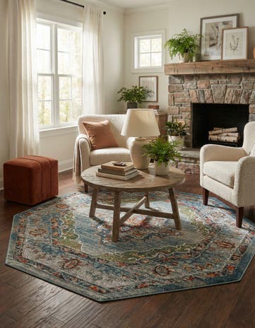7' 10 x 7' 10 Isabella Octagon Rug