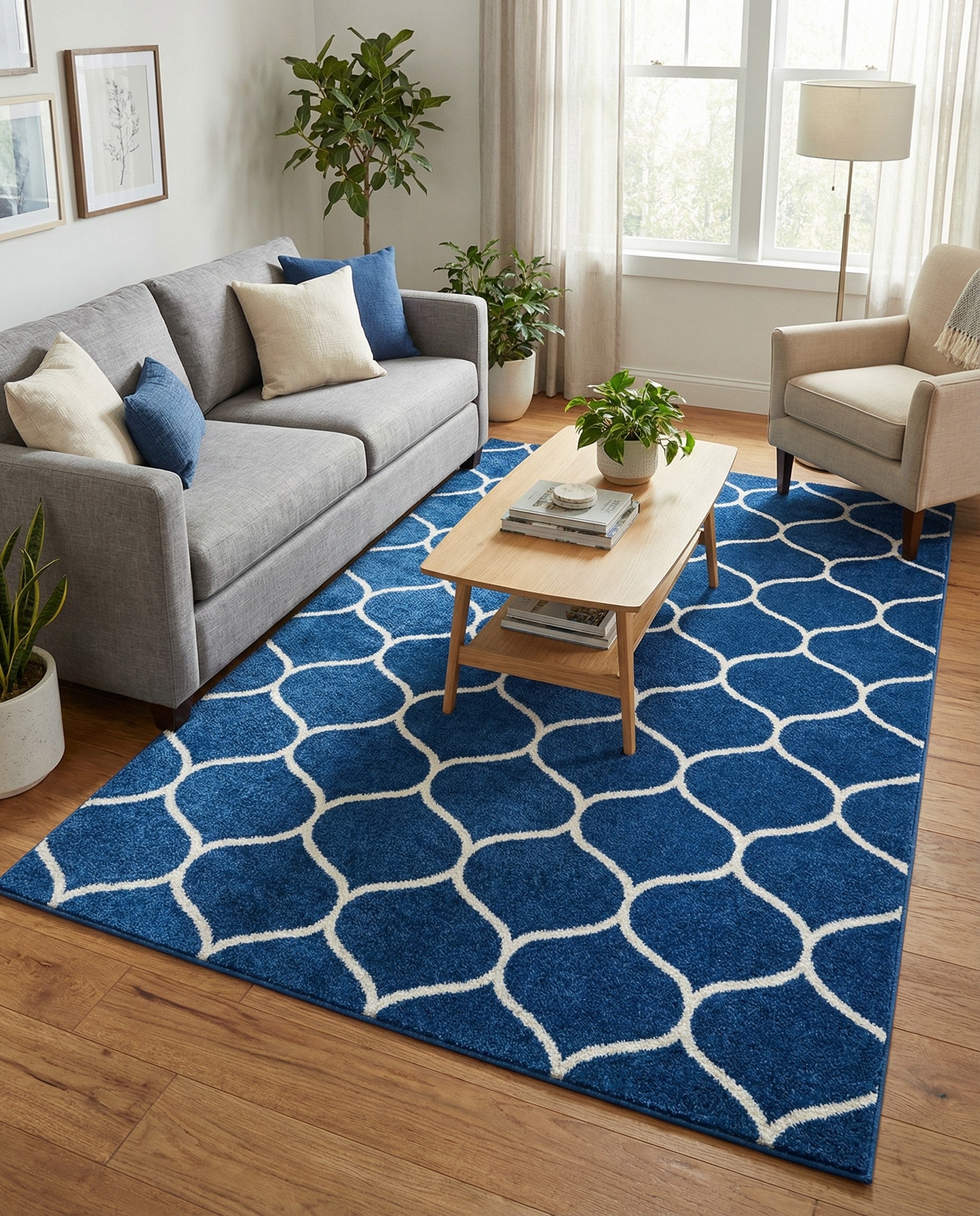 5' 3 x 8' Trellis Frieze Rug