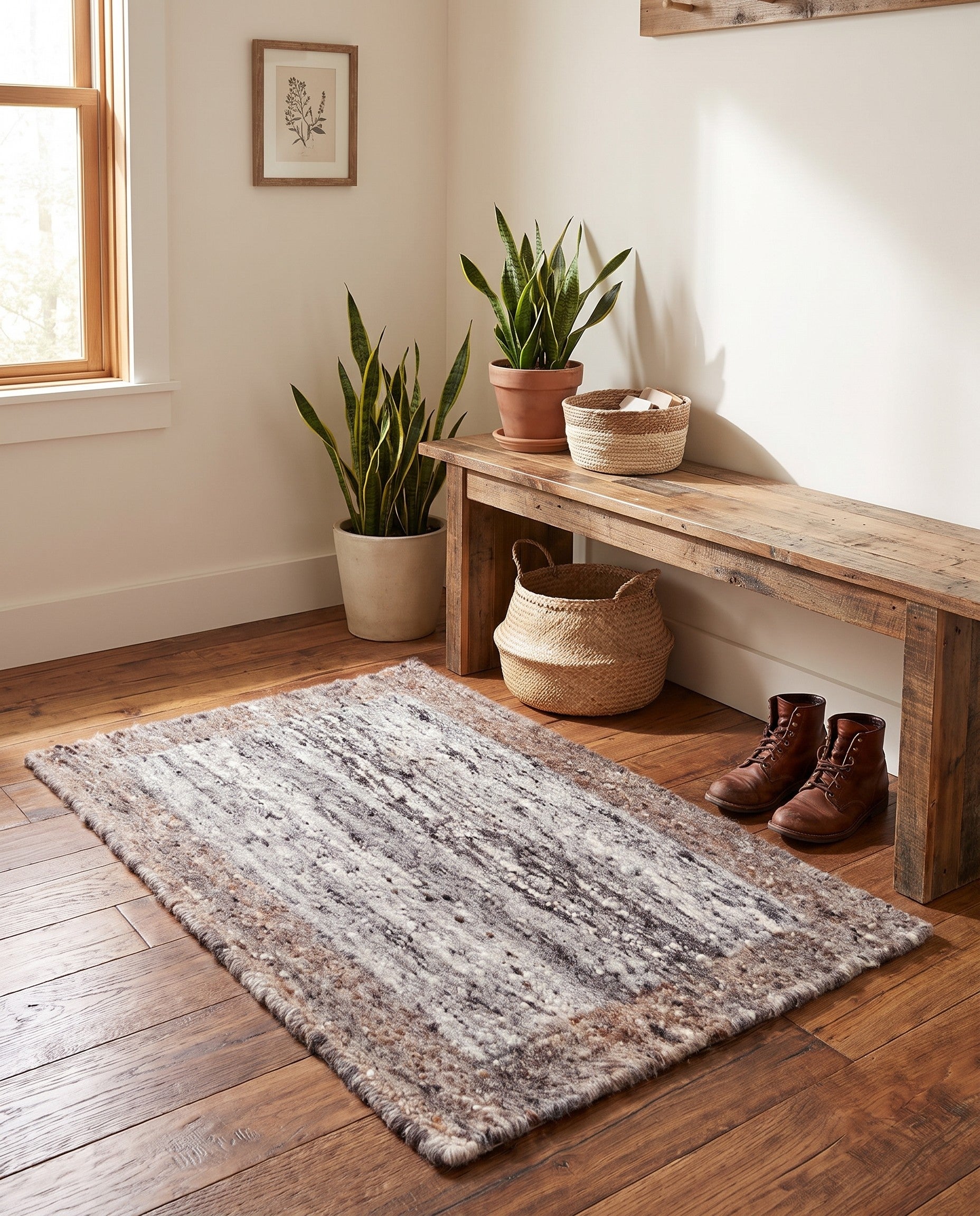 2' x 3' Hand Knotted Moroccan Wool Rug