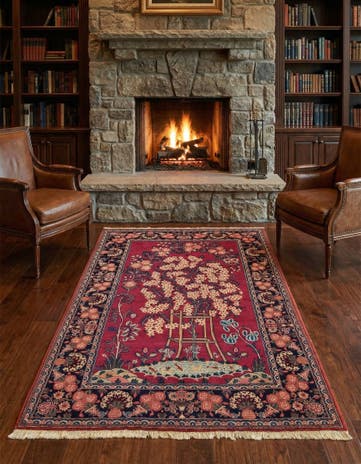 3' 7 x 5' 1 Kashan Wool Rug