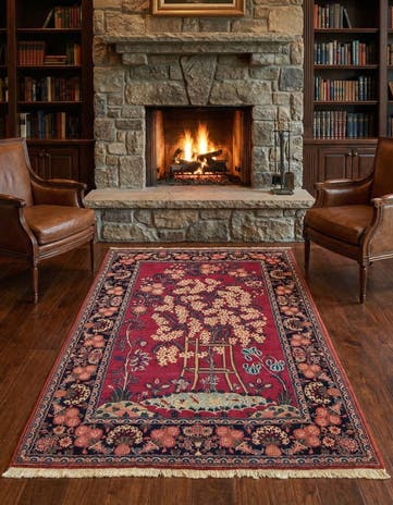 3' 7 x 5' 1 Kashan Wool Rug