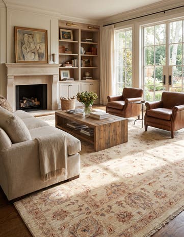 8' 6 x 9' 8 Hand Knotted Ziegler Rug