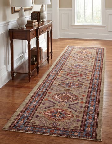 2' 9 x 9' 9 Hand Knotted Kazak Runner Rug