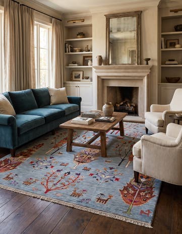 5' 3 x 7' Hand Knotted Ariana Ziegler Rug