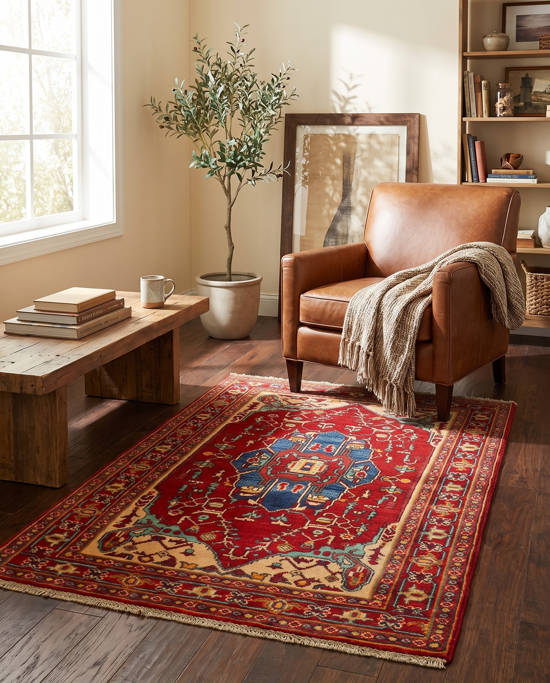 3' 2 x 4' 10 Hand Knotted Kazak Rug