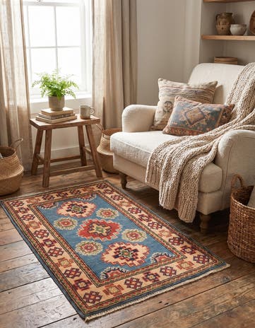1' 11 x 3' 1 Hand Knotted Kazak Rug