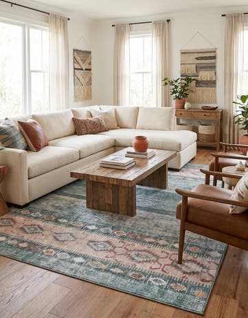 Green Washable Timeless Rug