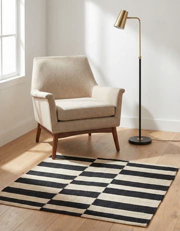 2' 8 x 3' 10 Hand Woven Kilim Modern Wool Rug