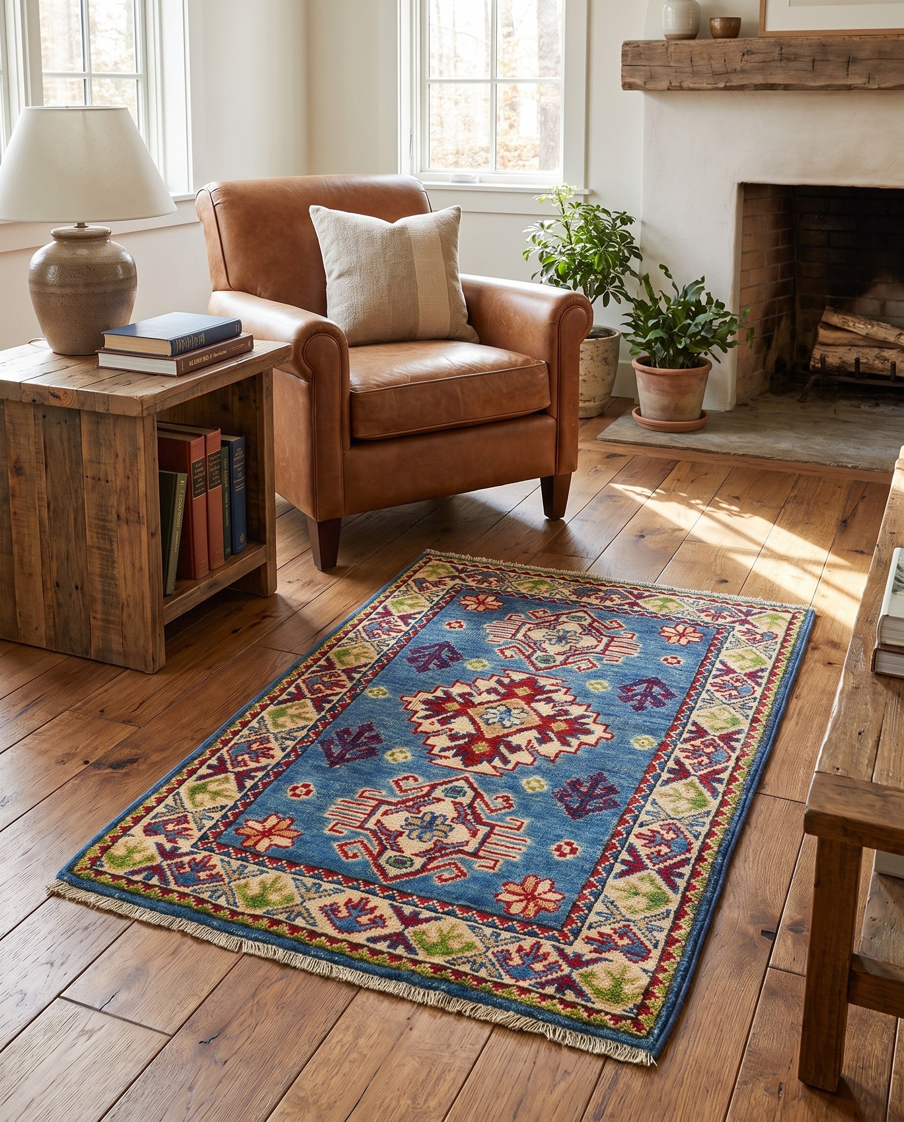 1' 11 x 2' 10 Hand Knotted Kazak Rug