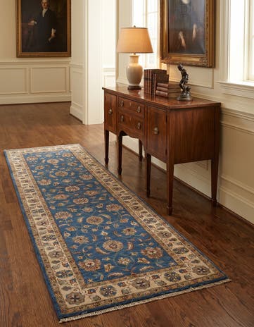 2' 8 x 8' 6 Hand Knotted Pershawar Ziegler Runner Rug