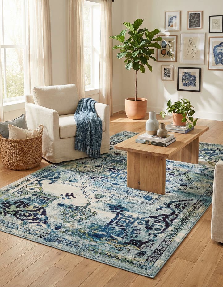 5' x 8' Washable Fleur Rug