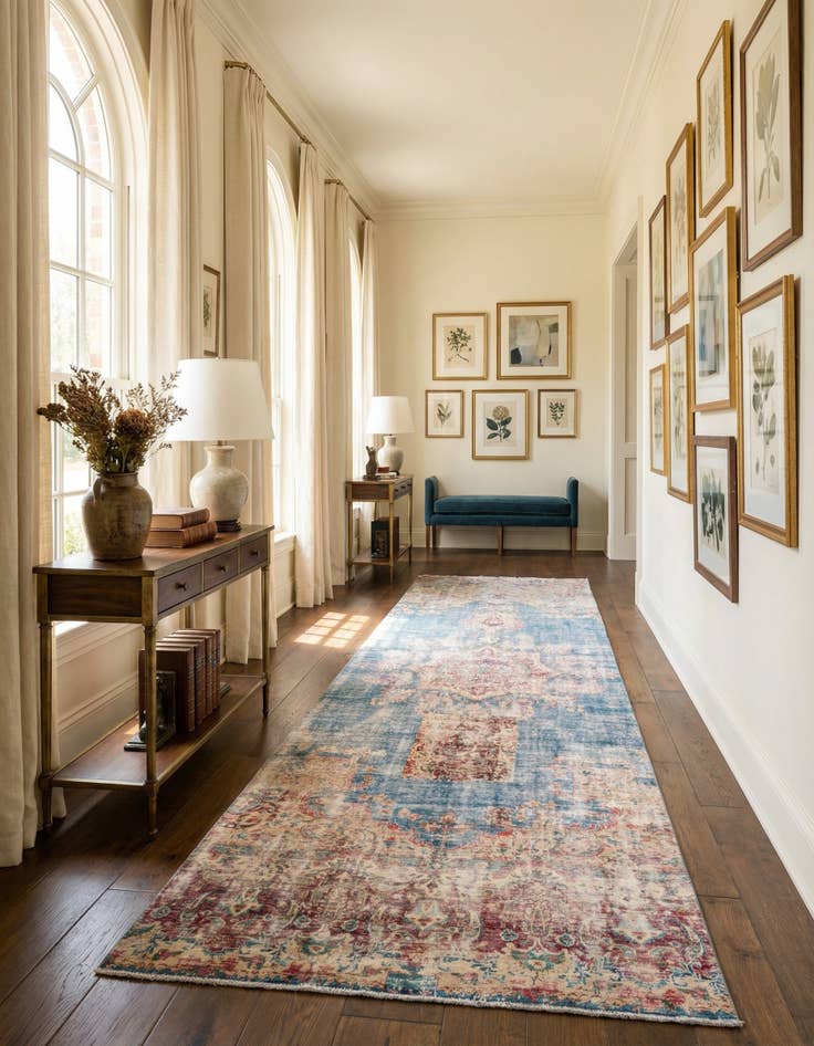 Detail image of 4' 9 x 9' 4 Hand Knotted Ultra Vintage Persian Wool Runner Rug