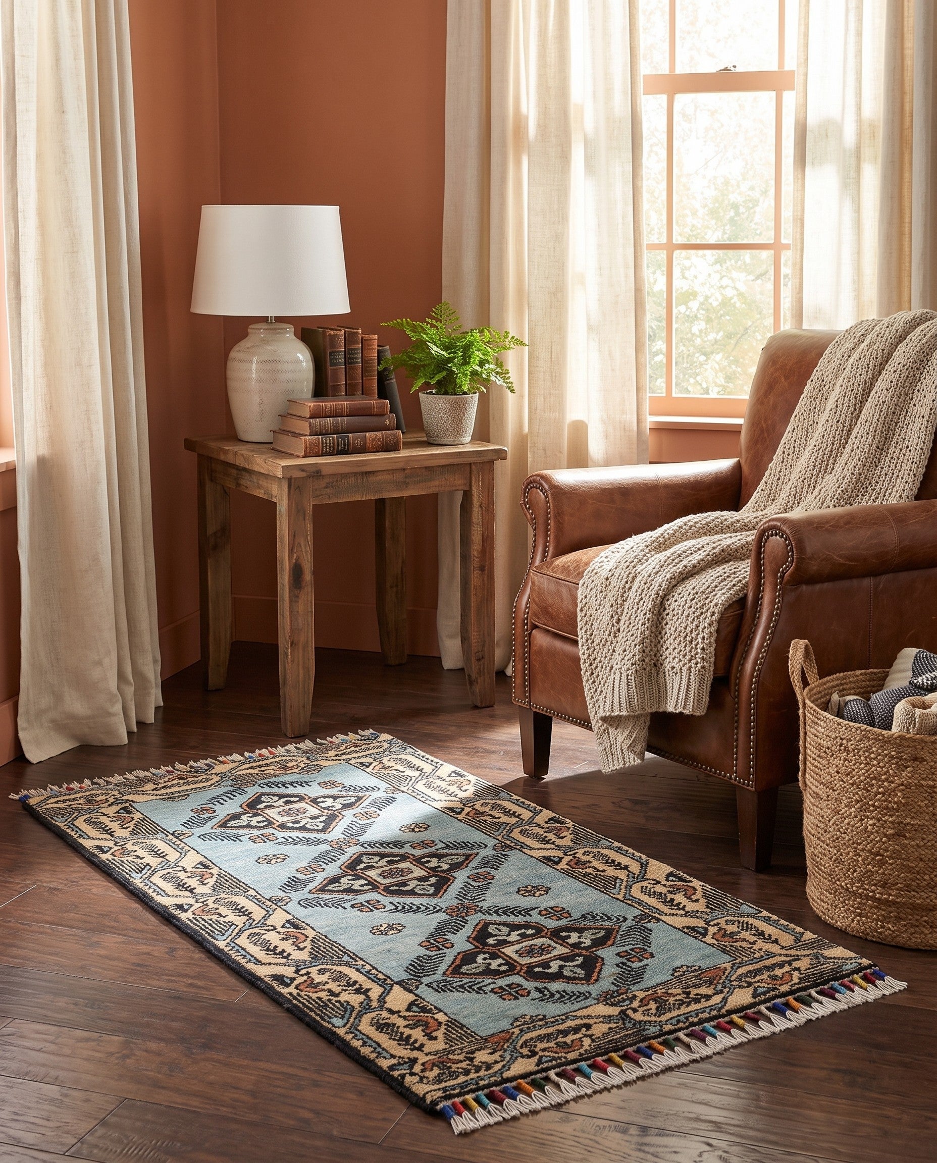 1' 8 x 3' 5 Hand Knotted Ariana Ziegler Rug