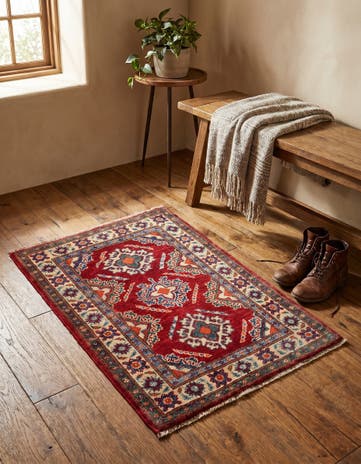2' x 2' 11 Hand Knotted Kazak Rug