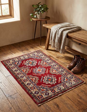 2' x 2' 11 Hand Knotted Kazak Rug
