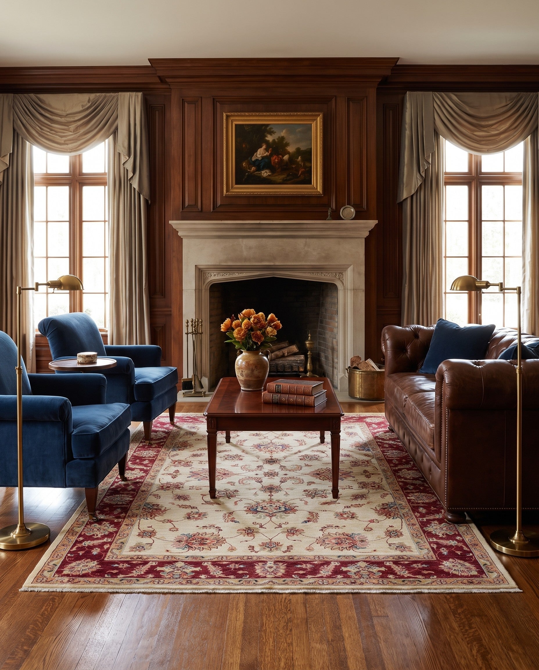 5' 9 x 8' 1 Hand Knotted Ziegler Rug